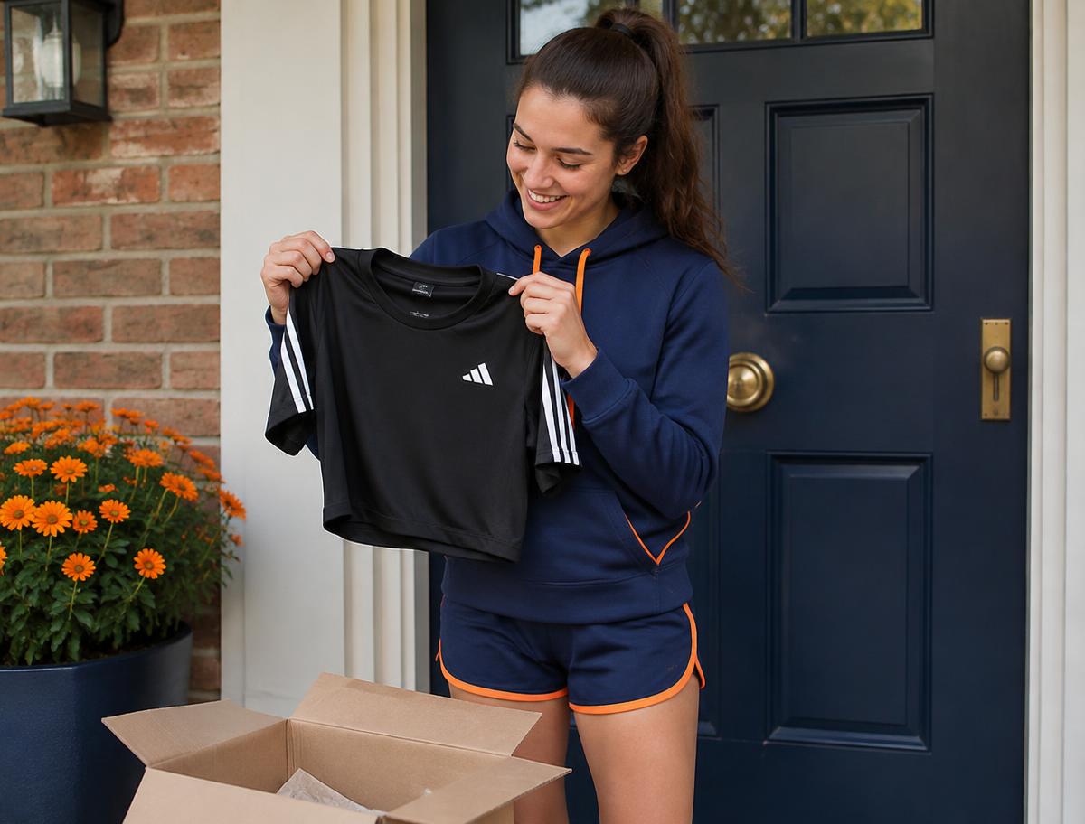 Athlete in soccer training shirt